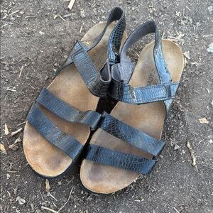 Naot faux snake Velcro sandals